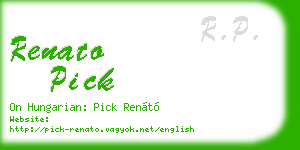 renato pick business card