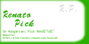 renato pick business card